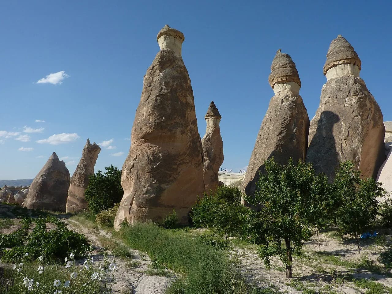 Fairy chimneys and volcanic rock formations at Zelve in Cappadocia